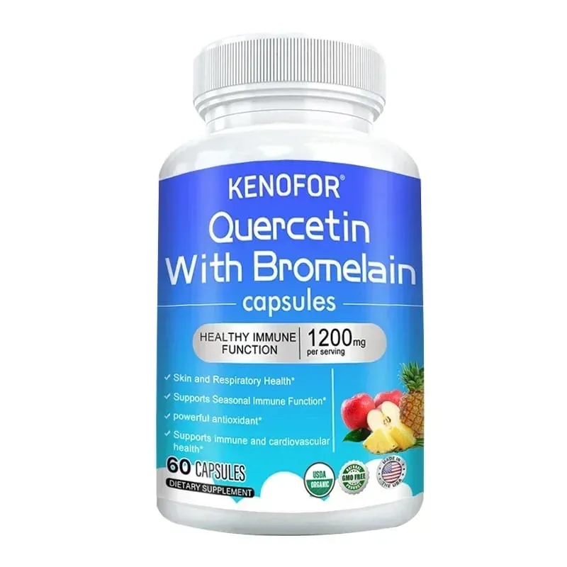 Quercetin Bromelain Capsules - Supports Immune Cardiovascular & Respiratory Health Antioxidant Supplements — image 8