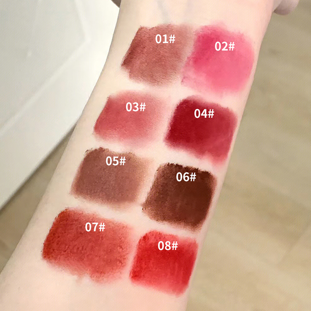 Cappuvini Espresso Matte Lipstick Velvet Lip Glaze Waterproof Long-lasting Texture Smooth Glossy Makeup Setting Lip Color