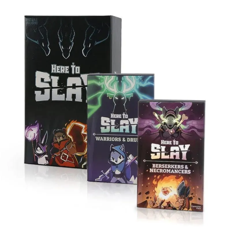 Unstable Games Slay Sleigh Fighting Strategy Game Collection Vs. English Card Here to Sleigh Card Games — image 1