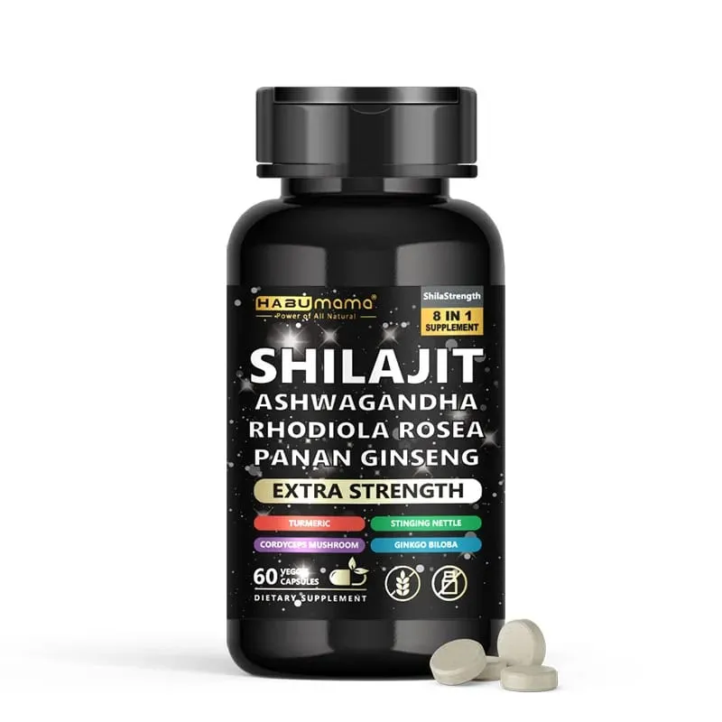 Natural Powerful Male Supplement with Shilajit Ashwagandha & Ginseng Extract