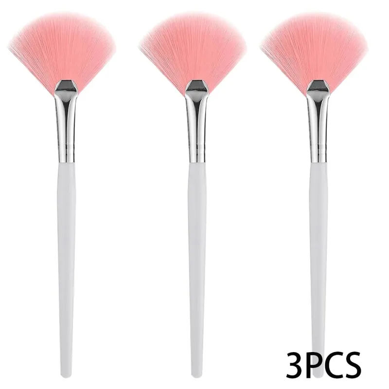 3/9/15 Pieces Facial Fan Mask Brushes Soft Mask Brush Applicator Esthetician Facial Mask Brushes For Women Girls Cosmetic Tools — image 8