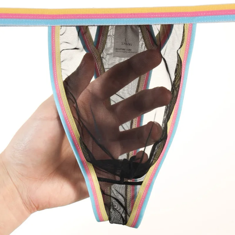 Men's Ultra-thin Mesh Briefs Underpants Man Sexy Underwear Breathable Ropa Interior Hombre Slips Quick Dry Bikinis Sissy Panties — image 10