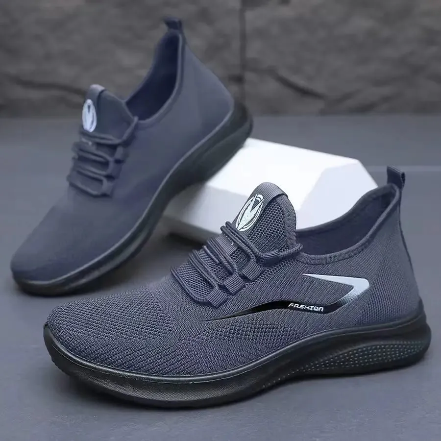 Åndbar luftstrikket øvre slip-on-sko Fleksibel blød, skridsikker sål Casual løbetrænere til hverdagsbrug hele sæsonen — image 8