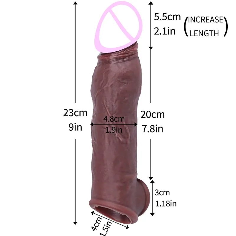 manggas para sa paninigas na Pagsasanay ng ari ng lalaki Sexy na may sapat na gulang na lalaki silikon ari ng lalaki manggas titi singsing extender male sex toy dildo titi
