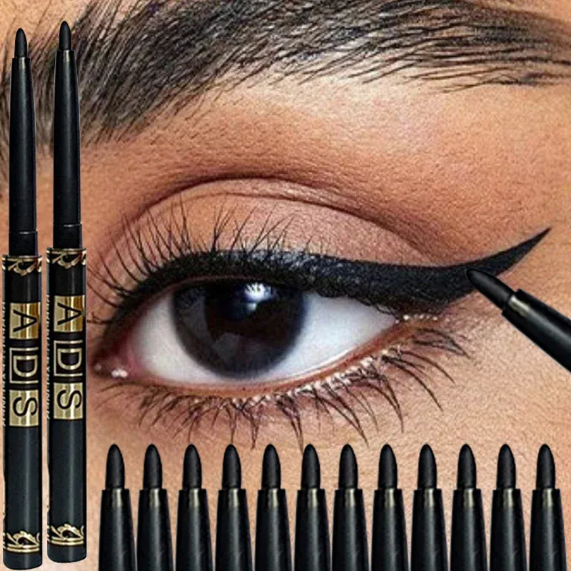 Automatic Gel Eyeliner Pencil Waterproof Long Lasting Black Eye Liner Twist-Up No Sharpening Easy Glide Makeup for Women — image 2