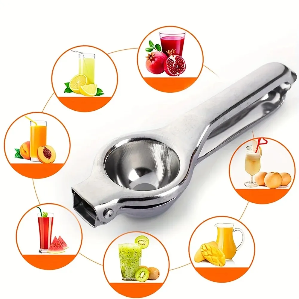1pc Stainless Steel Lemon Juicer - Manual Efficient Juice Press Easy to Use for Home Use Fits Various Fruits Easy to Clean