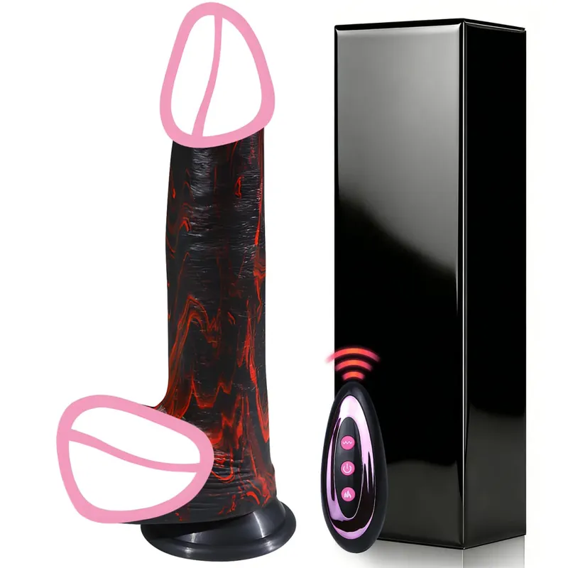 Luxurious Field Realistic Dildo Telescopic Vibrating Rotating Vibrator Big Penis Penetration Anal Plug Dick Sex Toys for Women