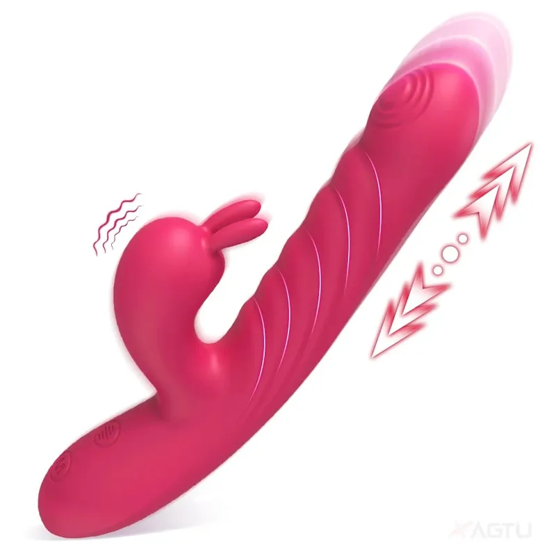 Thrusting Rabbit Vibrator for Women Go and Come G-Spot Dildo Vibrator Clitoris Stimulator Female Masturbation Sex Toy for Women — image 9
