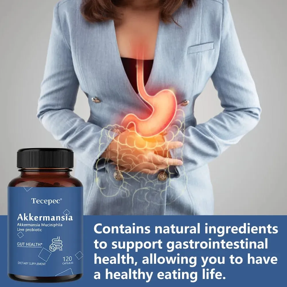 Akkermansia Muciniphila Probiotic Capsules 100MAFU - Prebiotic Inulin Supports Gut Lining Digestion & Intestinal Flora Balance — image 2