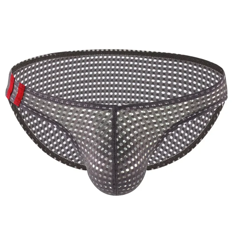 Men Briefs Summer Breathable Holes Underwear U Convex Thin Low Waist Briefs Slip Underpants Calzoncillos — image 31