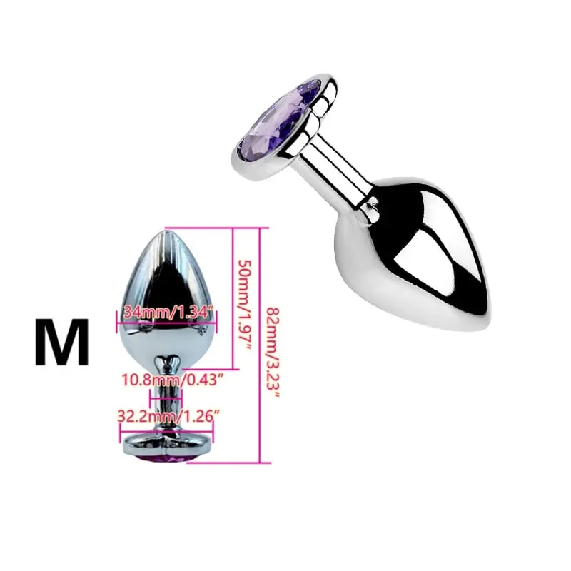 Heart Shaped Metal Anal Plug Butt Plug 6 Colors S/M/L Sizes Unisex Adult Sex Toys for Men Women Anal Massager Pleasure Toy — image 16