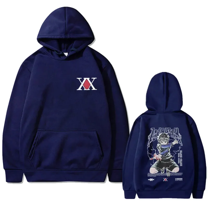 Anime Hunter X Hunter hoodie Killua Zoldyck Graphic hooded tracksuit Men Women Clothing Casual Oversized fleece cotton hoodies — image 5