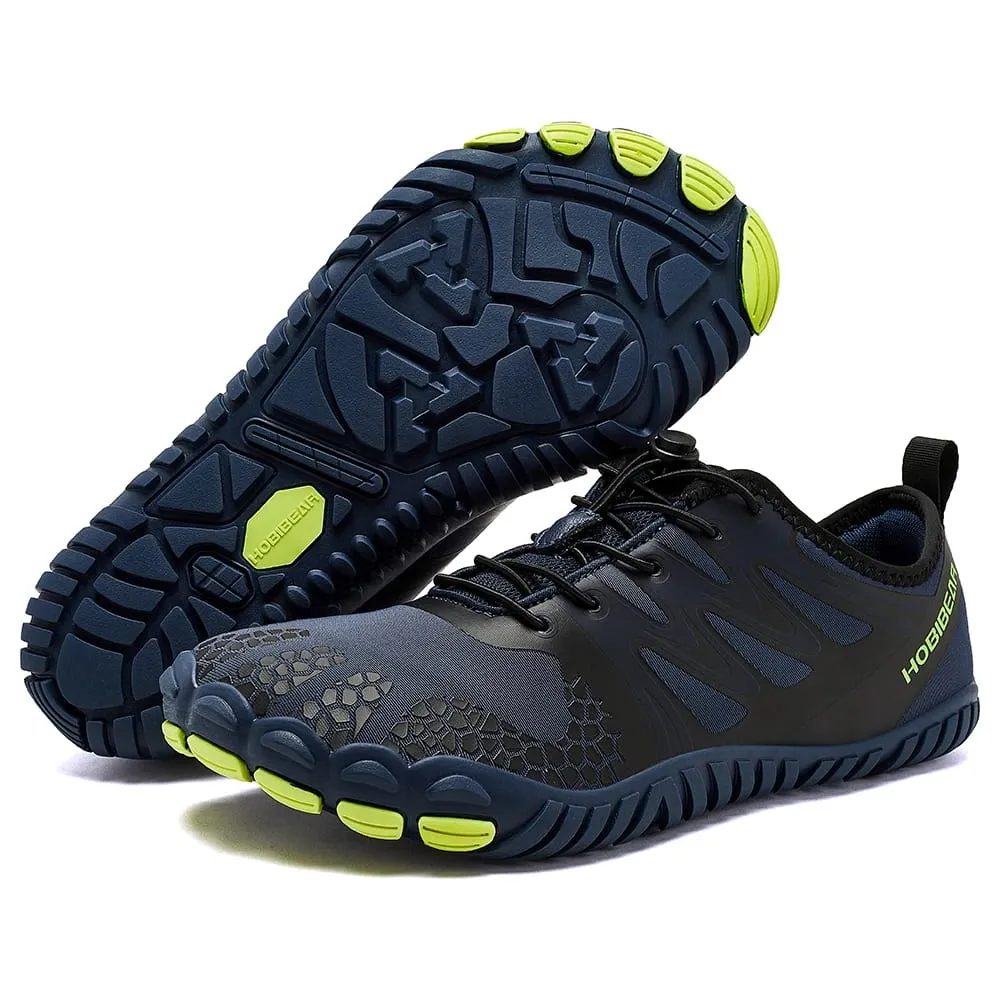 Chaussures pieds nus à bout large pour unisexe, baskets de marche en cuir artificiel en cuir artificiel, chaussures minimalistes à bande élastique sans chute