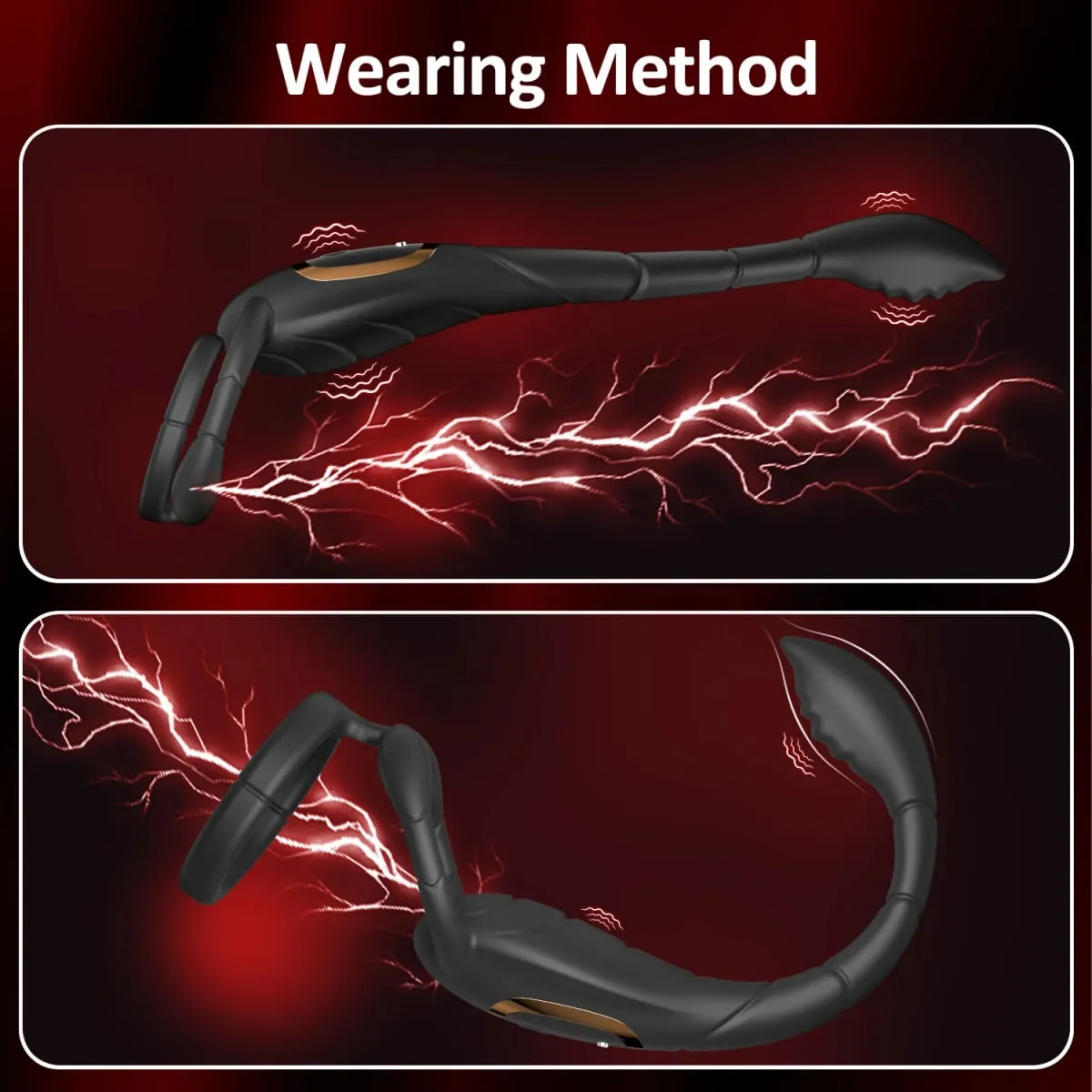 Vibrating Cock Ring Male Prostate Perineum Massager Vibrator Taint Stimulator Anal Butt Plug Sex Toys for Men Penis Ring — image 2