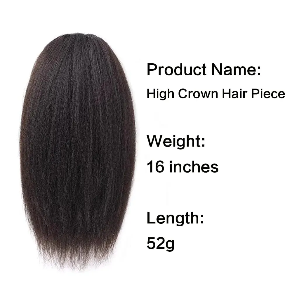 Synthetic Western Style Hair Topper Women Volume Boost Fluffy Invisible Hair Piece Bridal Wedding Hair Extension — image 7