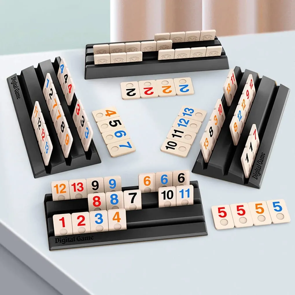 112pcs Cards Deluxe Portable Travel Game Set - Classic Block Cards Mini Mahjong Fun Tabletop Game Suitable for 2-4 Players — image 3
