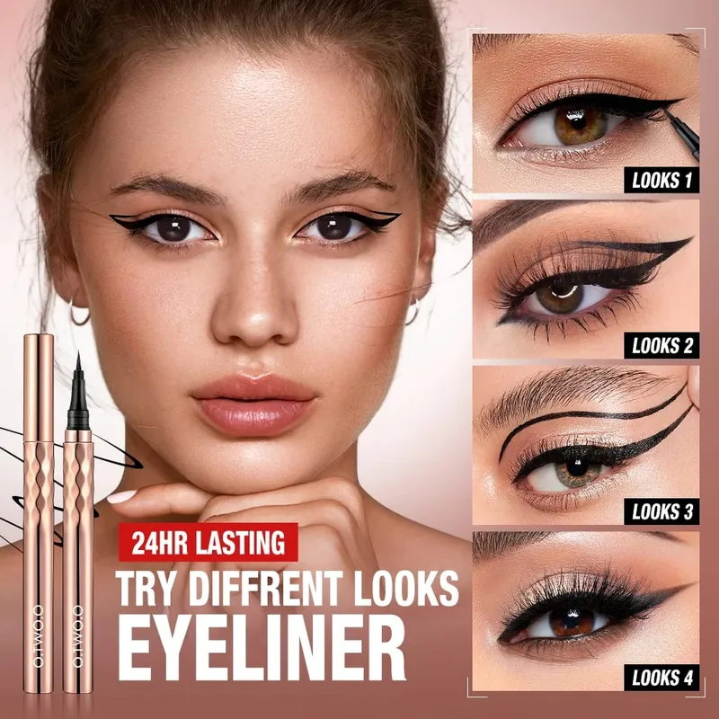 O.TWO.O 6pcs Makeup Kit 2 in 1 Lipstick Eyebrow Pencil Black Eyeliner 4d Fiber Mascara Full Professional Makeup Set — image 2