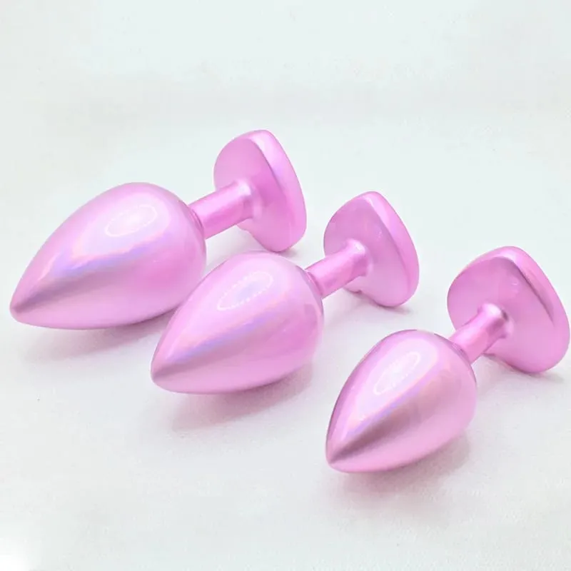 Crystal Diamond Heart Base Metal Butt Plug 3 Sizes Anal Plug Anal Trainer for Beginners Unisex Prostate Massage Adult Sex Toys — image 10