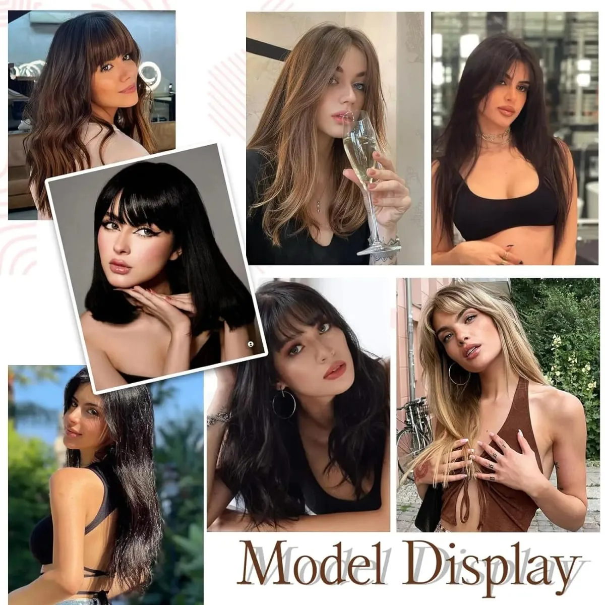 Synthetic Striaght Hair Toppers with Bangs for Women Natural Hairpieces Adding Hair Volume Topper Hair Extensions 18''/10'' — image 7