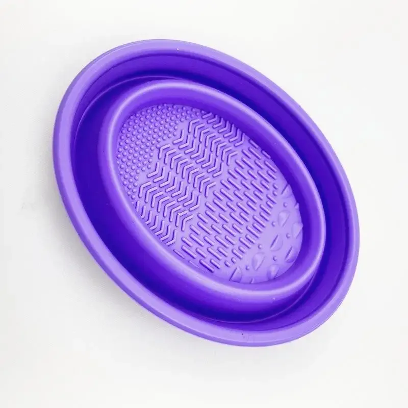 Wash Clean Mat Beauty Tools Scrubber Box Soft Silicone Makeup Brush Cleaner Folding Powder Puff Cleaning Bowl Eyeshadow Brushes