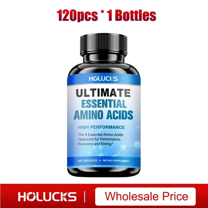 Essential Amino Acids EAA Supplement 9 EAAs 120 Tablets Muscle Recovery Energy Performance