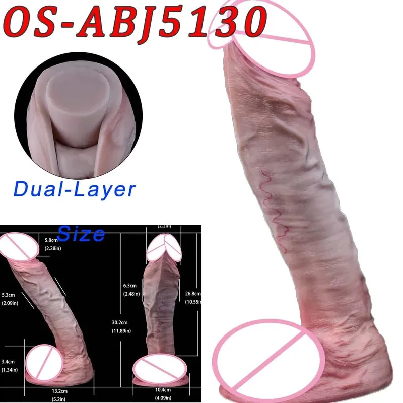 47cm Realistic Long Dildos Double Head Anal Vaginal Stimulator Sex Toy With Sucker For Lesbian Couples Gay Men Adult Tools — image 30