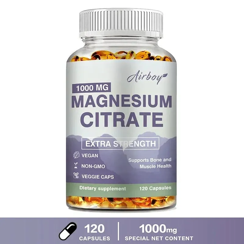 Magnesium Citrate - Supplement para sa Stress Relaxation Bone Sleep Kalusugan ng Puso Nerve Muscle at Metabolism