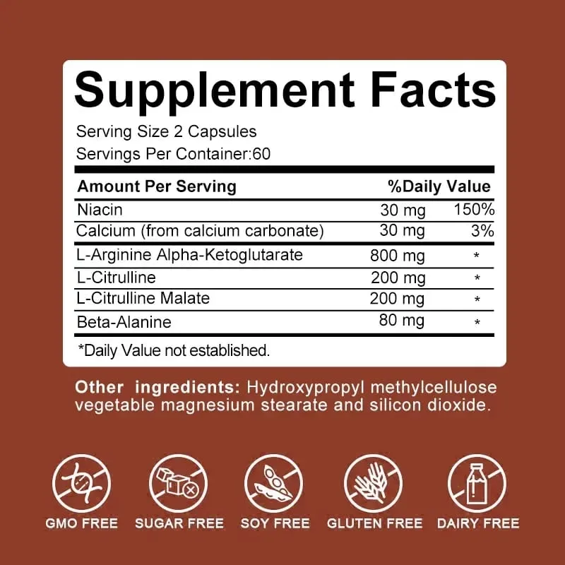 Beste mannelijke uitbreidingscapsules – Stikstofmonoxidesupplement Mannelijke energie Grootte Uithoudingsvermogen Prestaties Spierverbetering