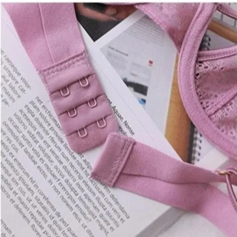 Set Bra Renda Ultra Nipis dan Seluar Dalam Seluar Dalam Seluar Dalam Seksi Godaan Perspektif Set Bra Lihat Melalui Seksi Bra Perancis Merah Jambu 2025