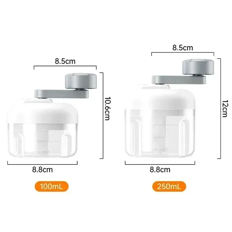 Multifunktionel grøntsagshakker Lille foodprocessor Manuel hånddrevet madhakker Hakkerværktøj Hvidløg Køkkengadgets