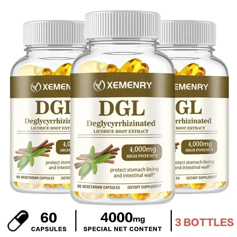 DGL Licorice Capsules 4000mg - Promotes Healthy Digestion Enhances Appetite Replenishes Energy and Accelerates Absorption