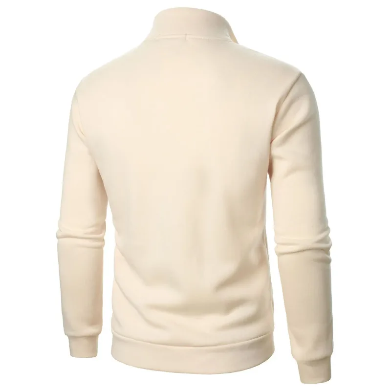 Spring Autumn new Casual Half Zipper stand collar sweatshirt Trend Simple slim men Pullover long sleeve tops Men's sweatshirt — image 13