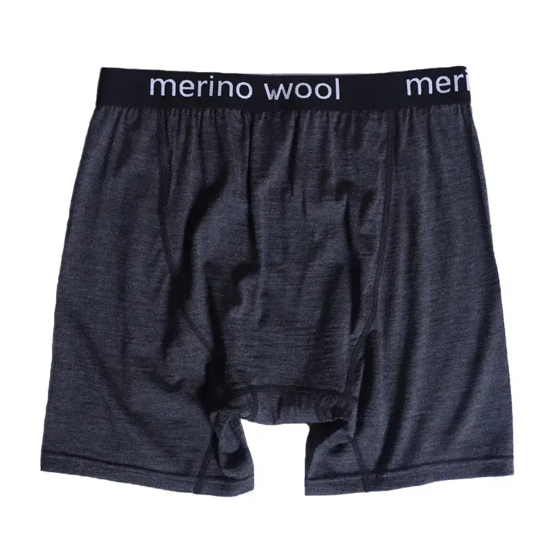 100% Merino Wool Mens Lightweight Boxer Brief Merino Wool Underwear Soft Moisture Wicking Breathable Sports Hiking Underpants