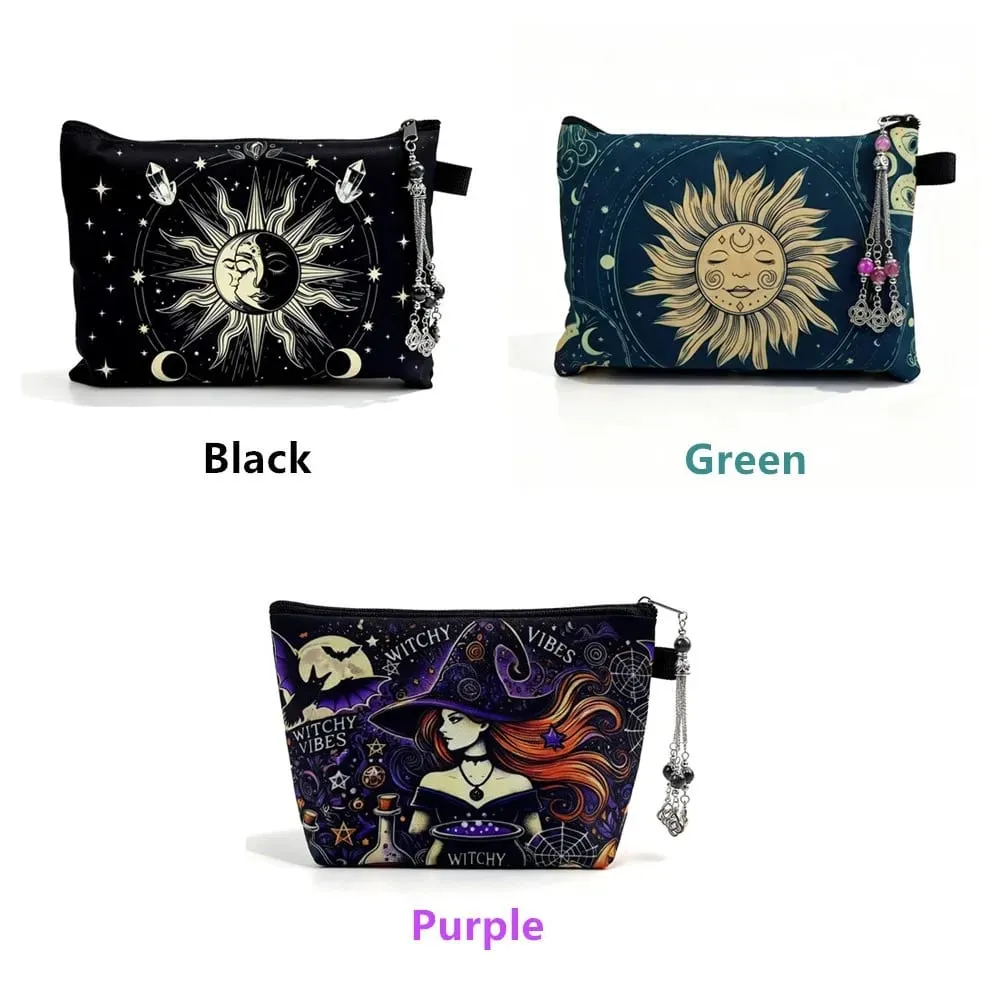 Tarot Cards Pouch Storage Witch Divination Accessories Jewelry Astrology Dice Makeup Bag L791