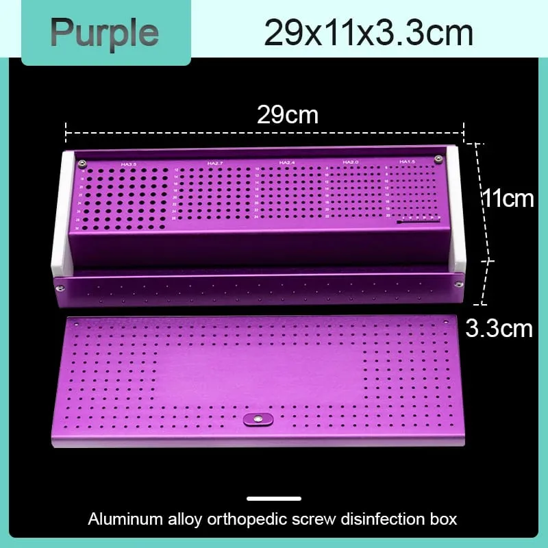 Pet Screw Box Aluminum Alloy Sterilization Box Orthopedic Screw Instrument Sterilization Box Storage Case,Makeup tools — image 8