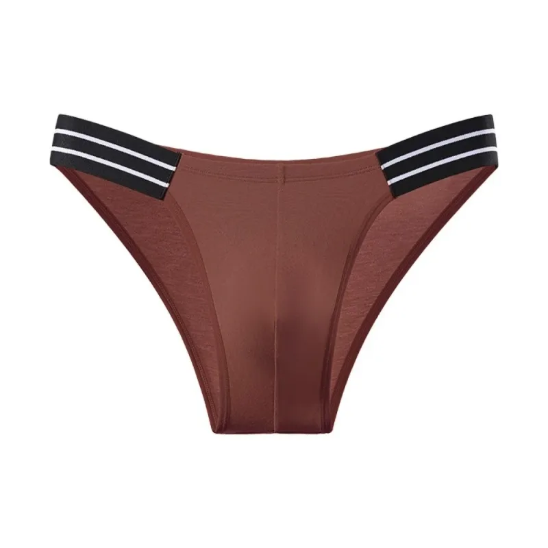Lingerie heren driehoekige slipje midden taille ademend heren dunne slips streep groot formaat ondergoed voor heren vier seizoenen