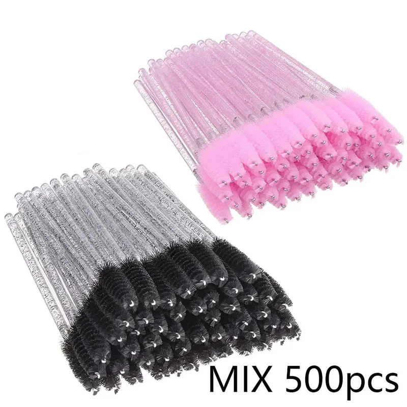 500/1000pcs Eyelash Brush Applicator Χονδρική Lash Mascara Wands Brushes For Eyelash Extension Eyebrow Spoolies Beauty Tools