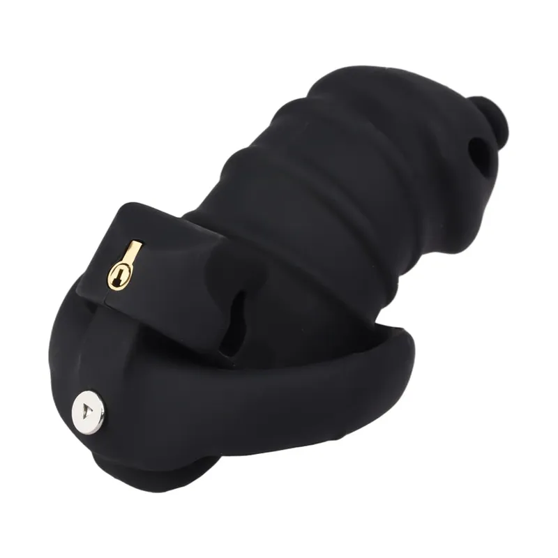 Silicone Penis Cage Male Dick Bondage Chastity Belt Dildo Lock For Cock Anti-Escape Sex Toys For Men Erotic Accessories