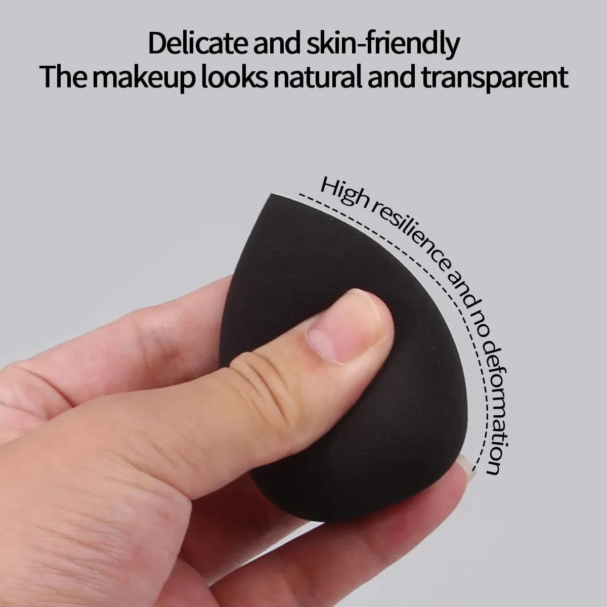 Nejprodávanější černá sada kosmetických vajíček s houbičkou na make-up s mnoha specifikacemi, nástroje na líčení obličeje s vysokou odolností a bez ulpívání pudru