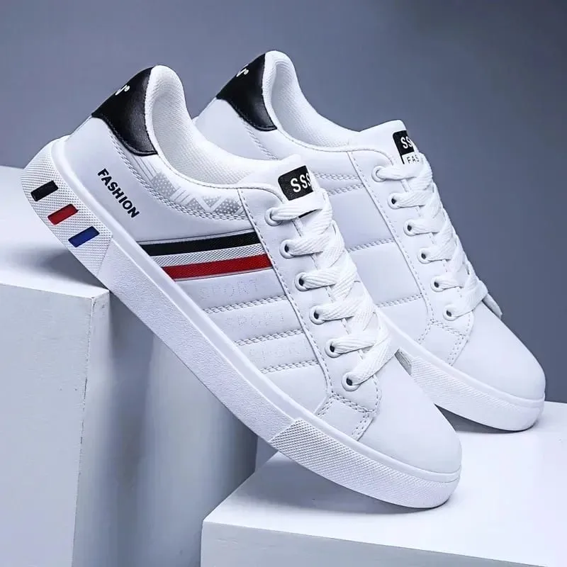 Summer Men Sneakers Casual Vulcanized Shoes Lightweight Breathable Flat White Luxury Shoes for Men Tenis Shoes Tênis Masculino — image 4