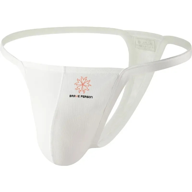 Men's Breathable Quick-Dry Fabric Thong Comfortable Briefs Low-Rise Underwear Sexy Innerwear Fashionable Brave Person