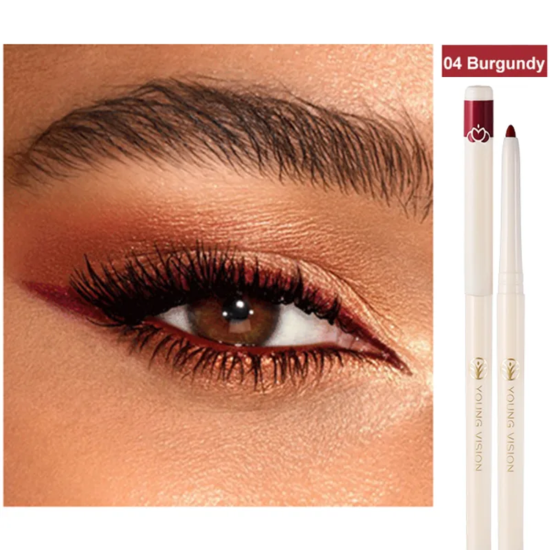 1Pc Ultra-fine Matte Smooth Eyeliner Waterproof Green Purple Colorful Eyeliner Gel Pencil Matte White Eye Lying silkworm Makeup