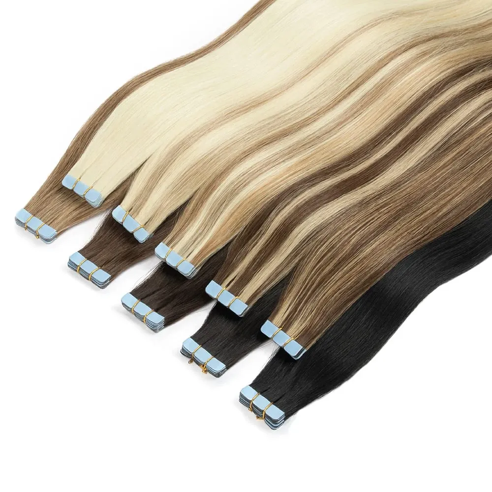 Tape-in Human Hair Extensions Straight Seamless And Invisible Adds Volume And Length Suitable for Daily Wear