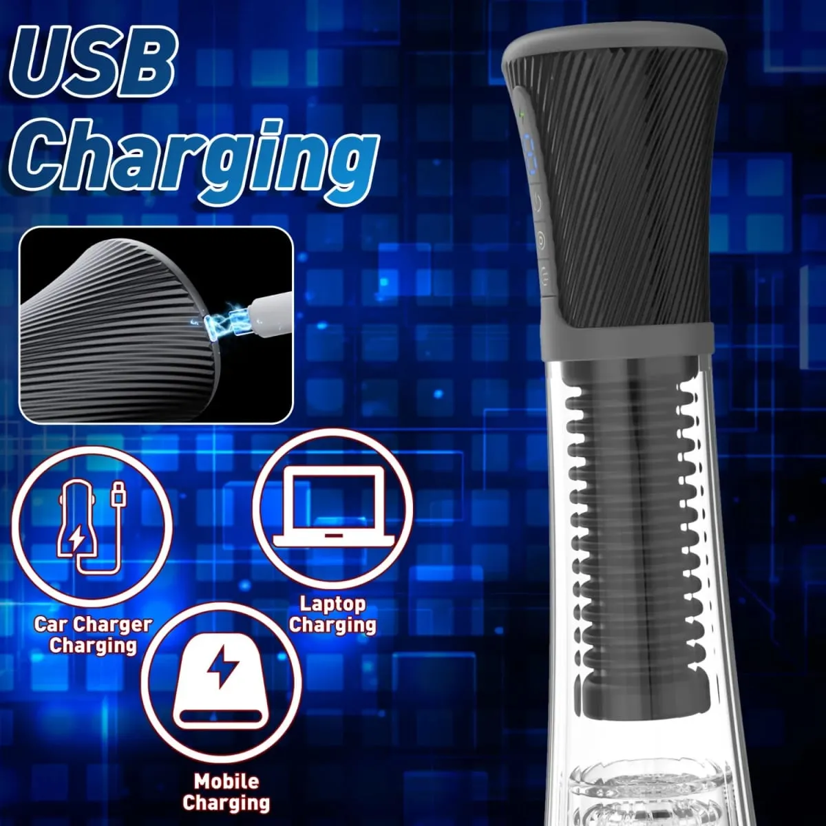 Realistic 3D Textured Ultimate Penis Pumping Experience 9 Frequency Vibrating & Sucking Automatic Male Masturbator Adult Toys 18 — image 3