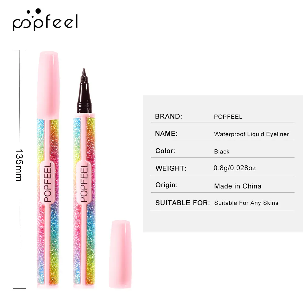 Stylo Eyeliner liquide noir Popfeel le plus vendu, maquillage durable pour femmes, flèche à séchage rapide, crayon lisse pour les yeux, cosmétique, nouveau