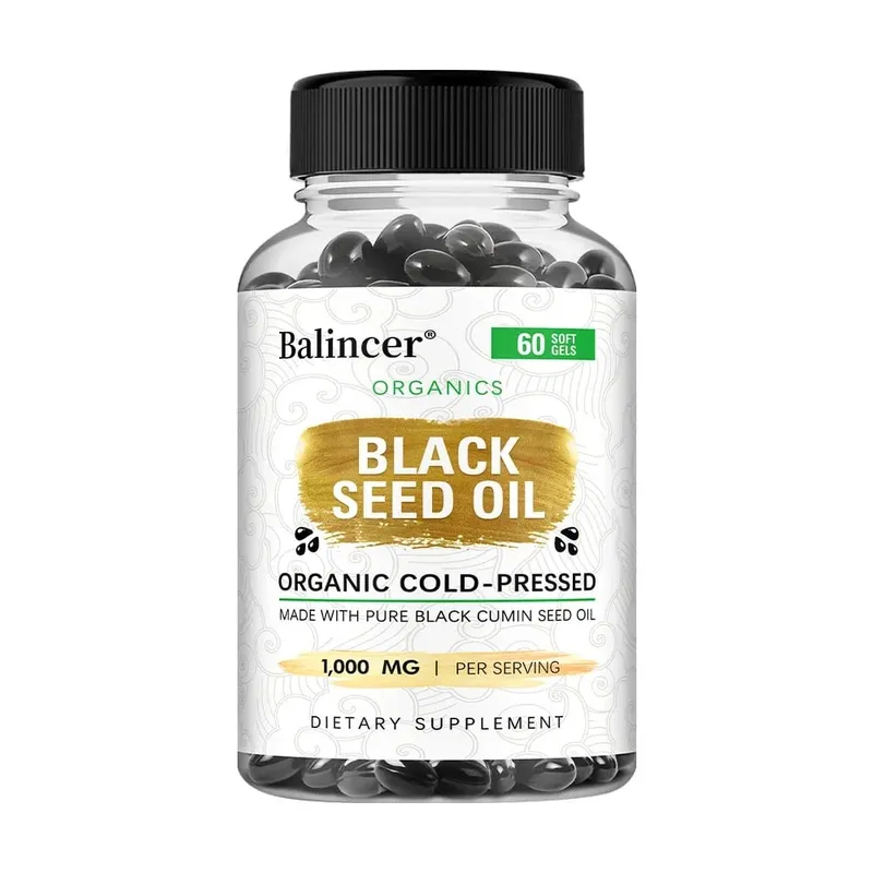 Black Seed Oil Capsules 1000mg - Help Digestive Health Immune Support & Brain Function Antioxidant 120 Capsules