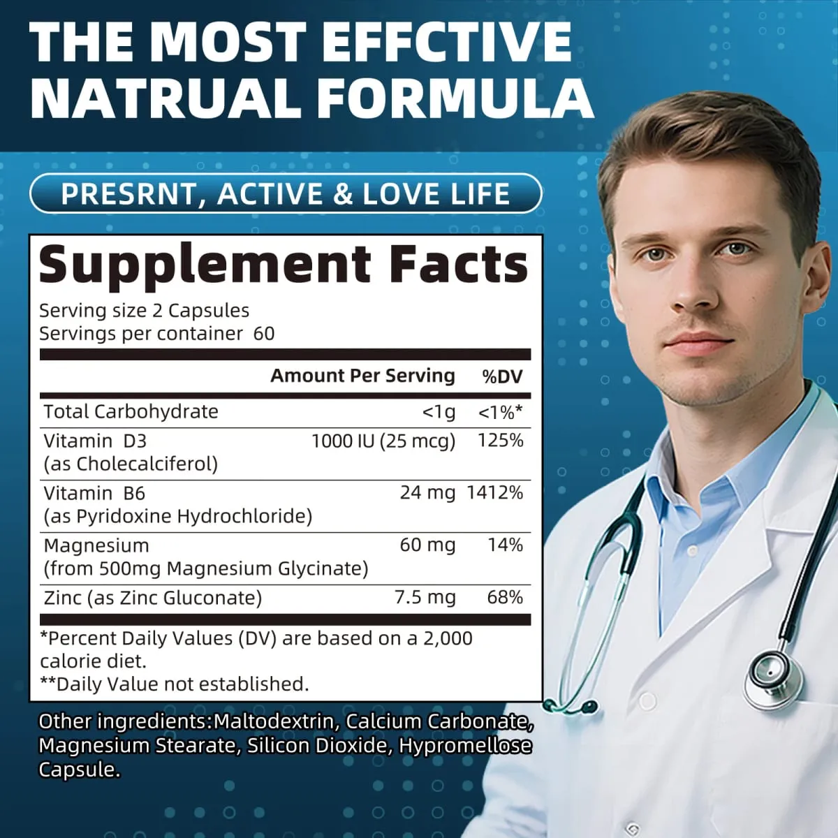 Magnesium Glycinate Supplement | Boost Immune System Improve Sleep Enhance Energy & Mood | 60/120 Capsules