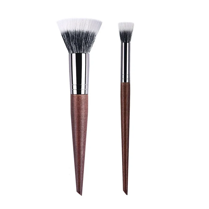 Professional Makeup Brushes Powder contour Setting Multi-Functional Make up Brush Stippling Blush soft Natural wood goat hair