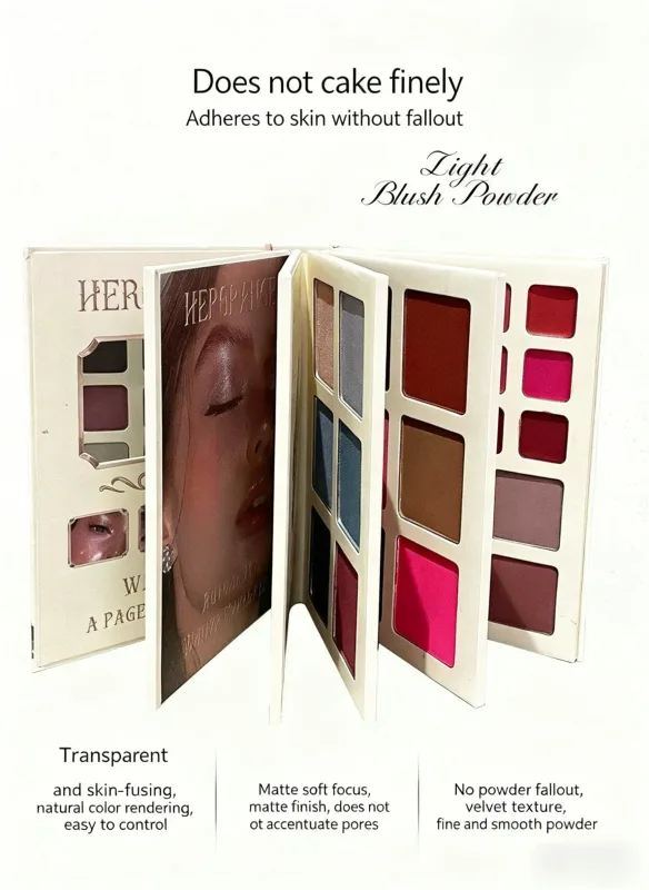 78 Colors Professional Eyeshadow Palette Book Design All In One Makeup Set Shimmer Matte Highlighter Contour Blush Lip Gloss Cos