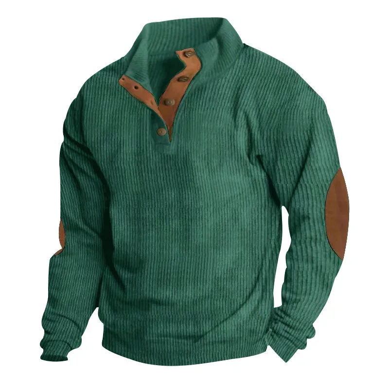 2026 Autumn Winter New Men Corduroy Stand Collar Long Sleeve Jacket Outdoor Casual Sweatshirts — image 10
